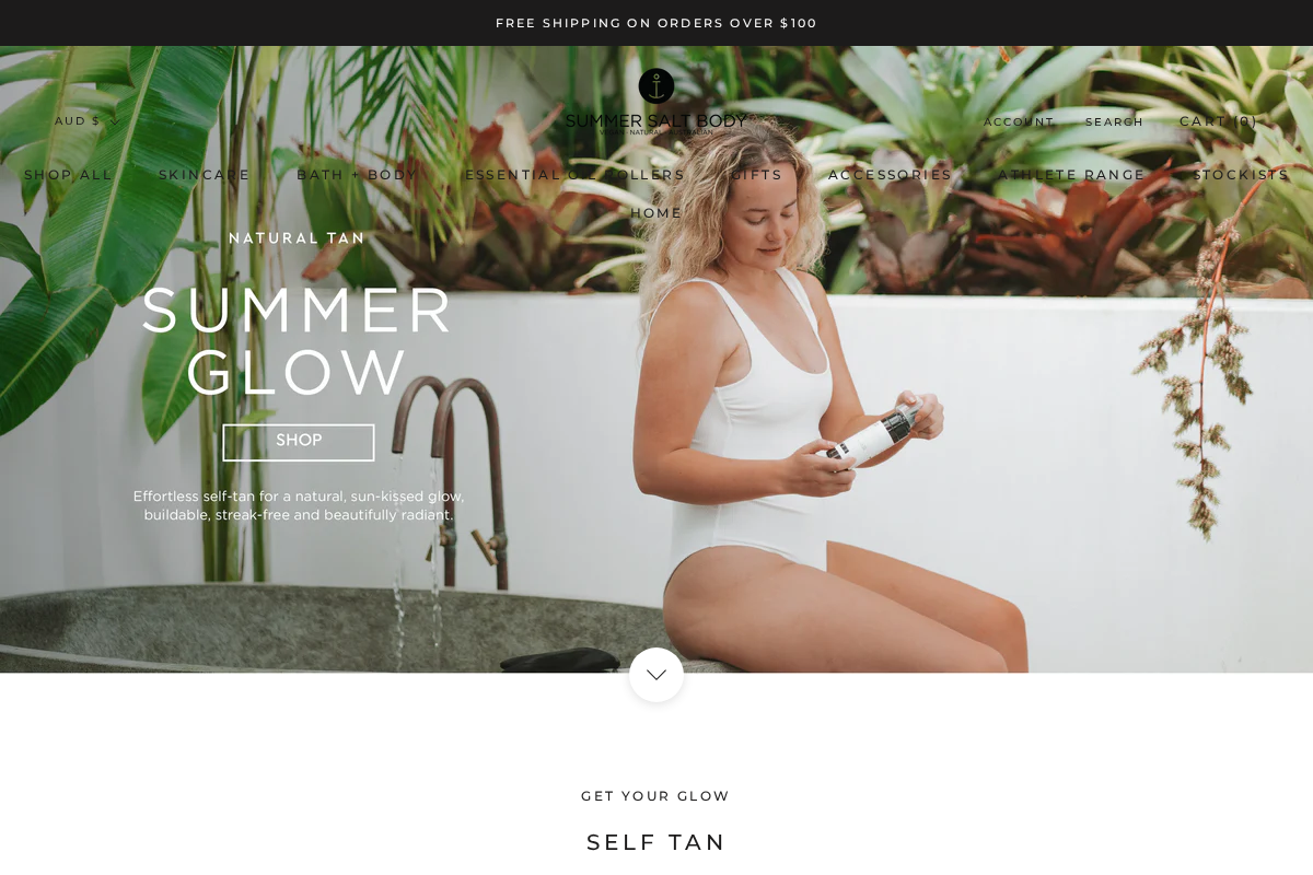 summersaltbody.com homepage screenshot