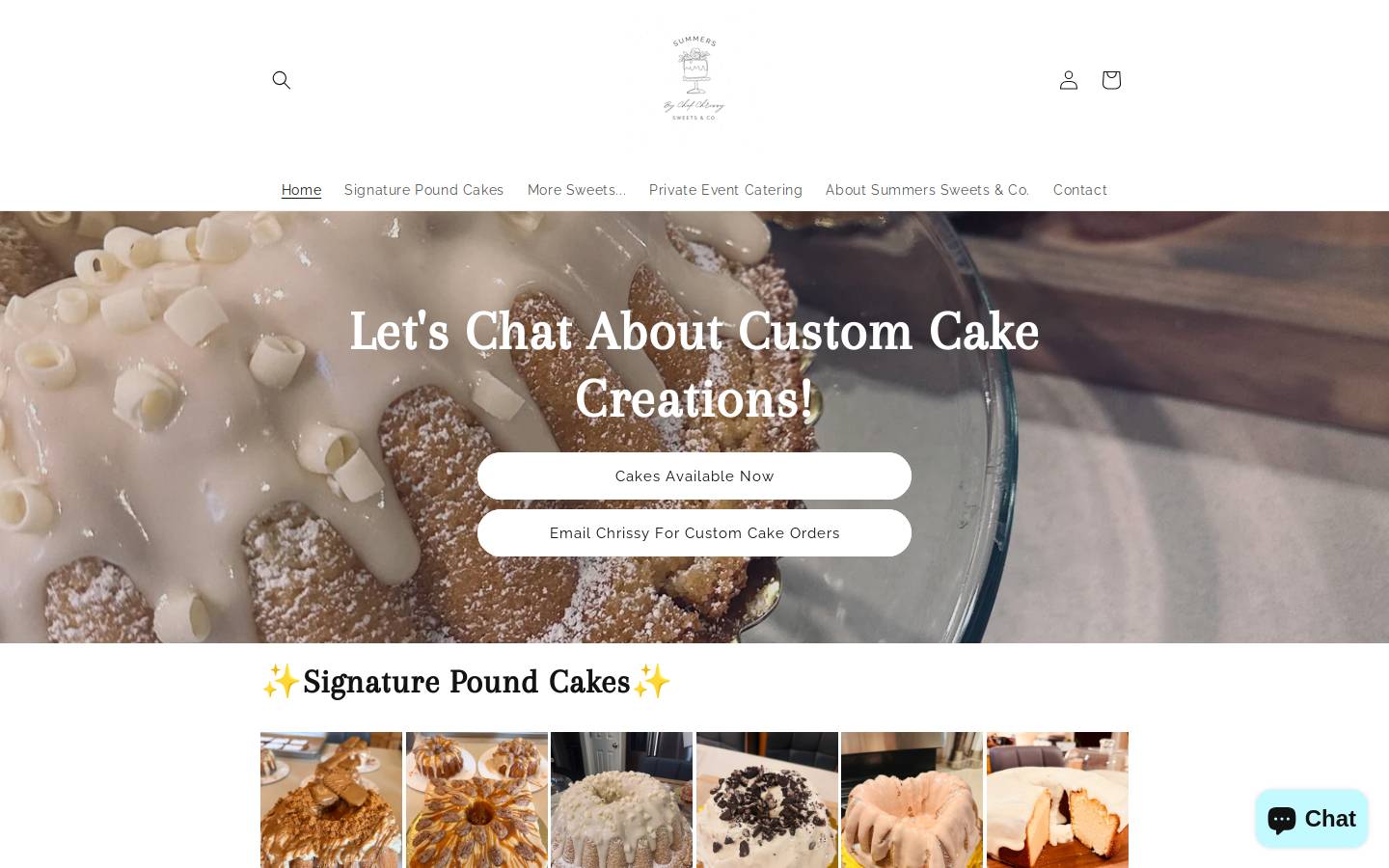 summerssweetsandco.com homepage screenshot