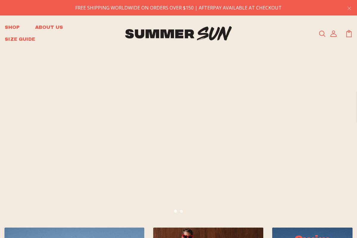summersunlabel.com homepage screenshot