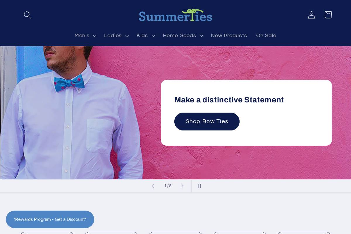 summerties.com homepage screenshot