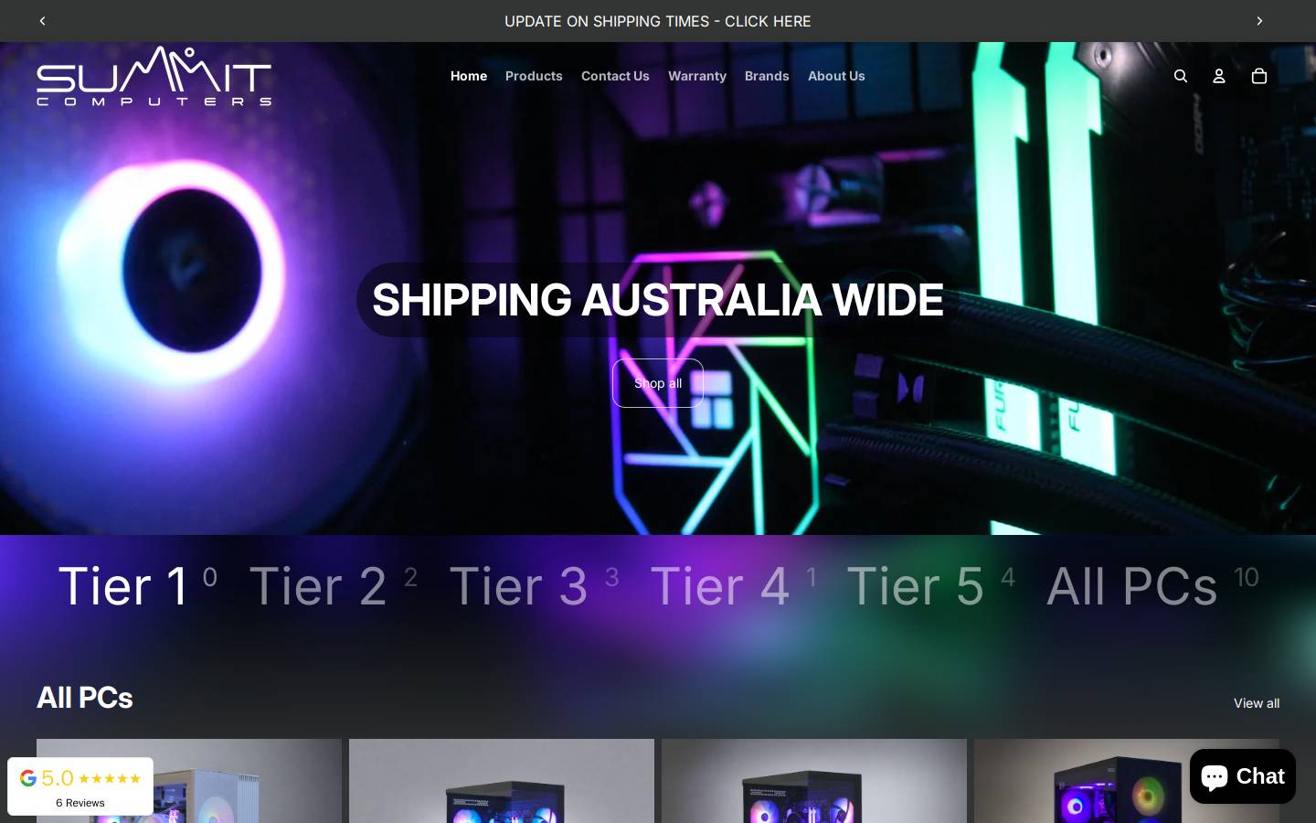 summitcomputers.com.au homepage screenshot