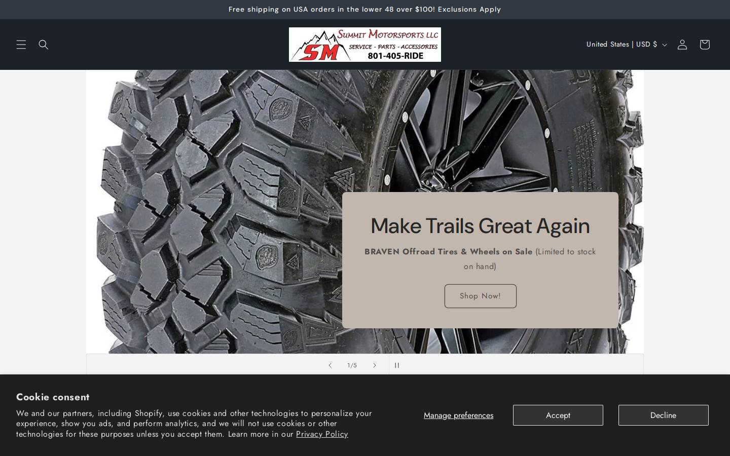 summitmotorsports.us homepage screenshot