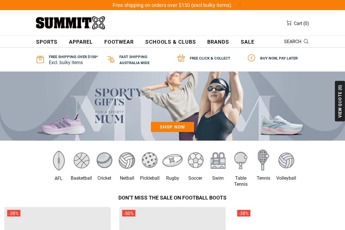 summitsport.com.au homepage screenshot