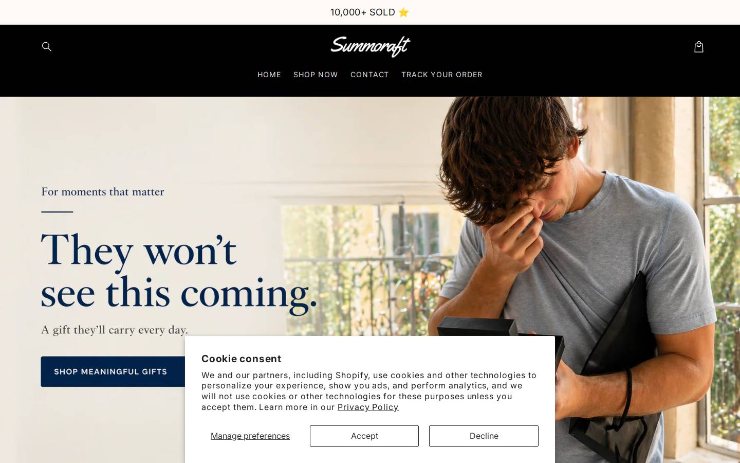 summoraftbracelet.com homepage screenshot
