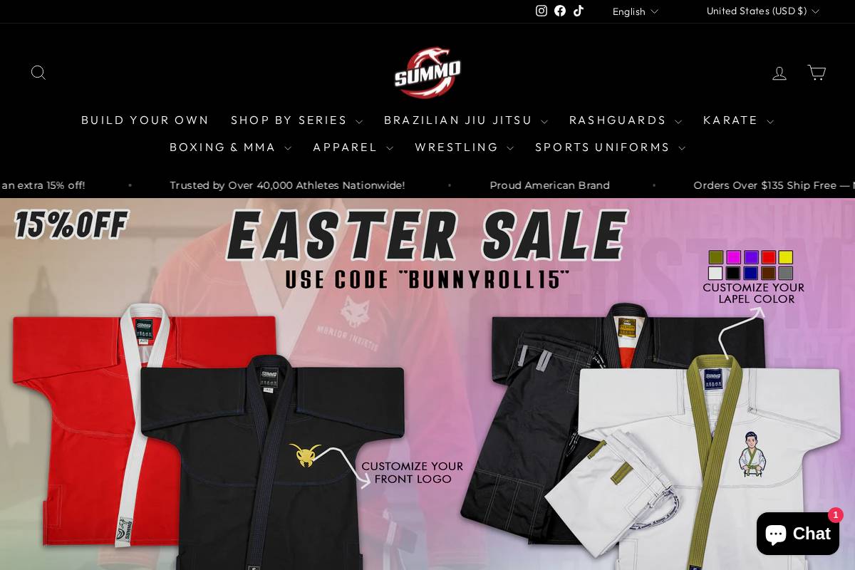 summosports.com homepage screenshot