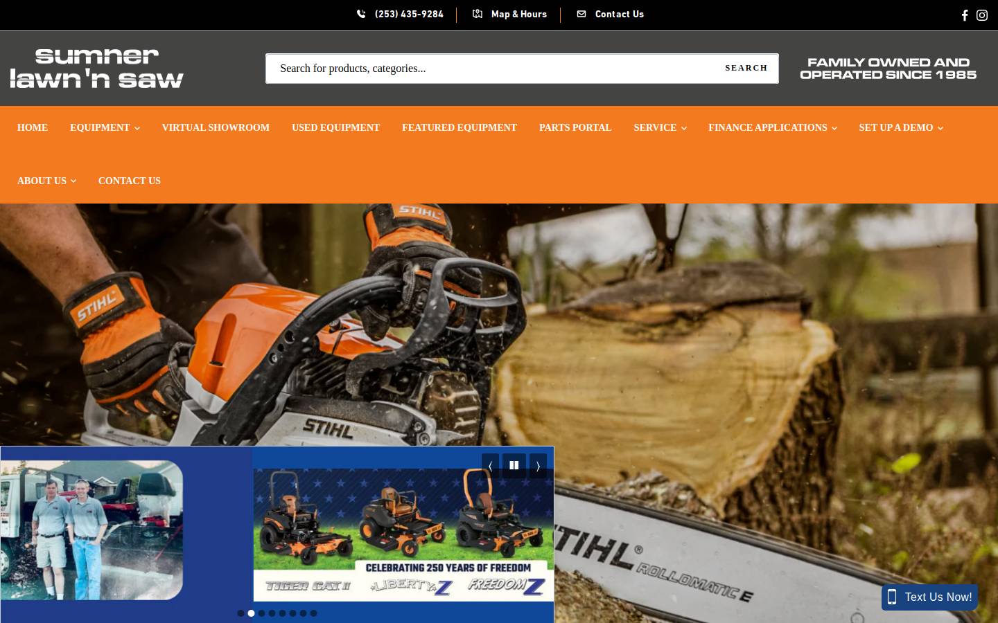 sumnerlawn.com homepage screenshot