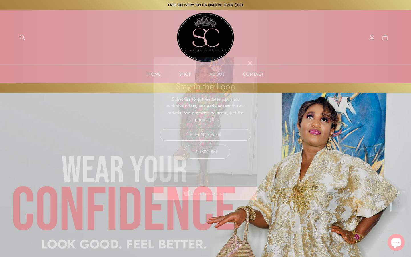 sumptuouscoture.com homepage screenshot