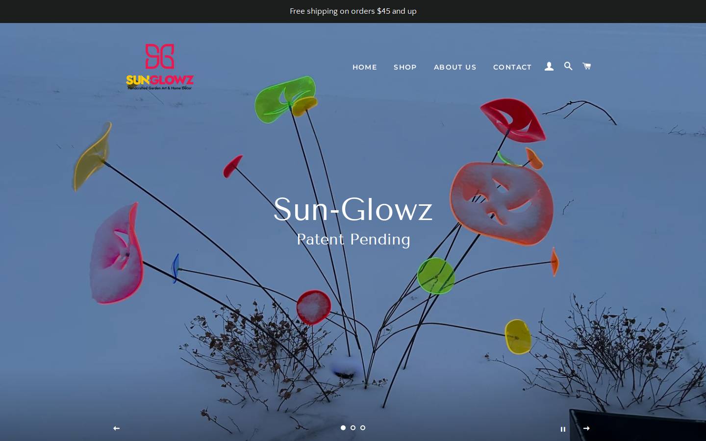 sun-glowz.com homepage screenshot