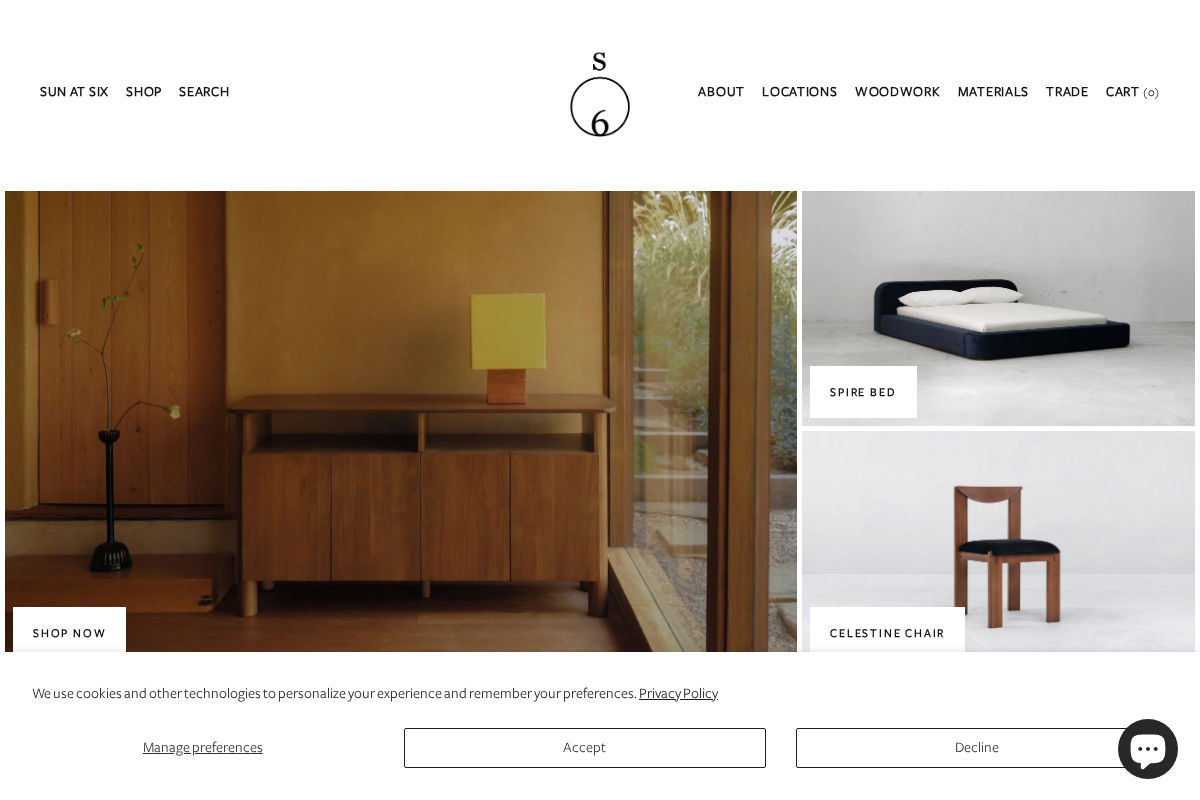 Sun at Six homepage screenshot