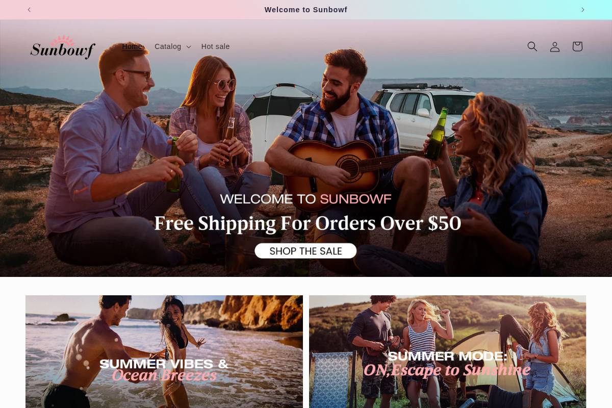 Sunbowf homepage screenshot