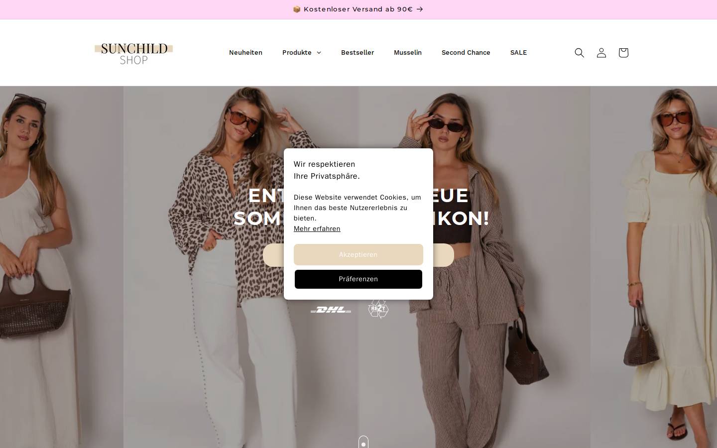 sunchildshop.de homepage screenshot