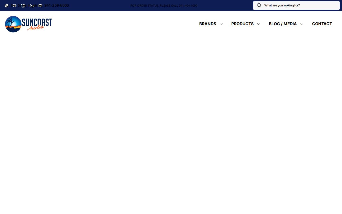 suncoastaudio.com homepage screenshot
