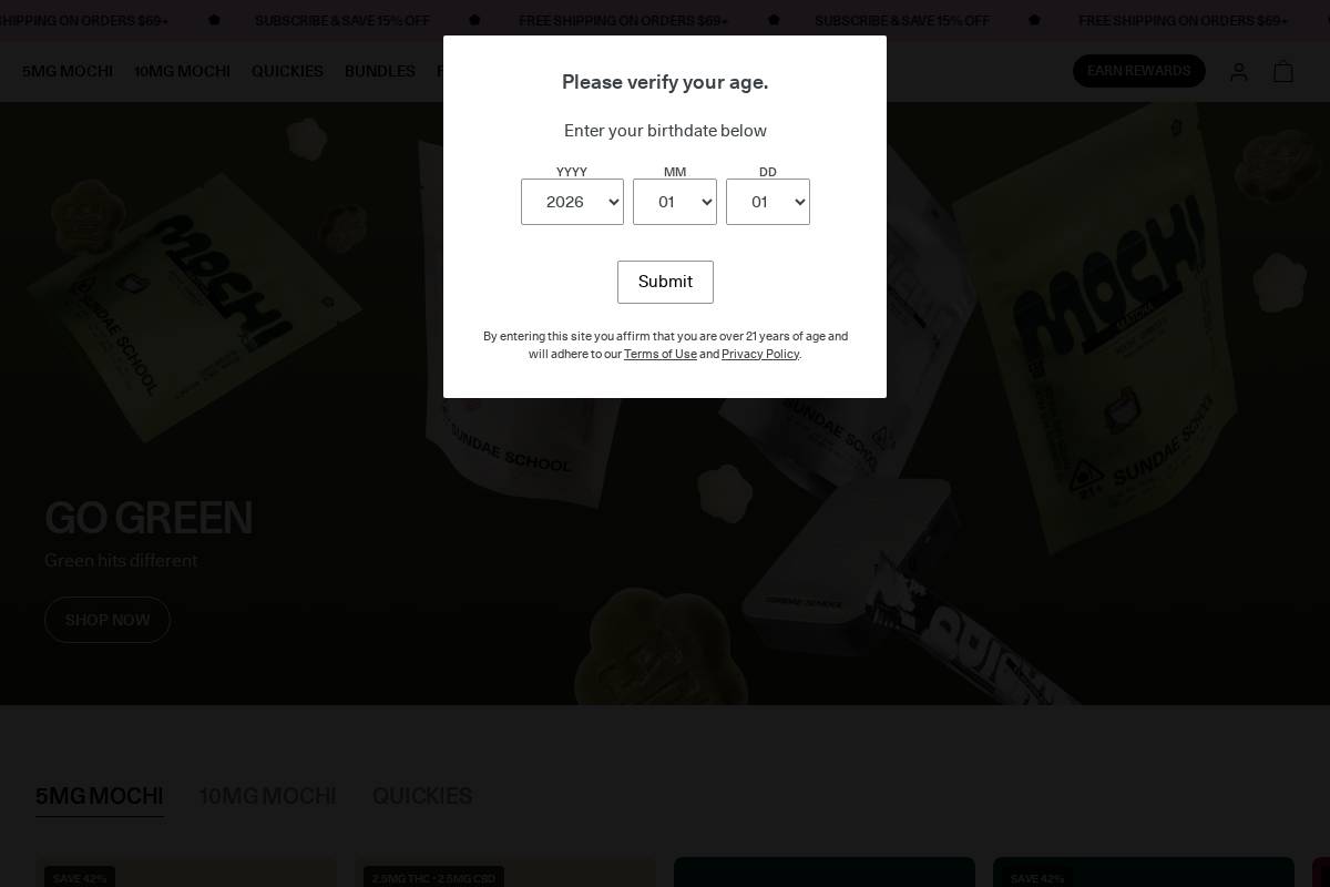 Sundae homepage screenshot