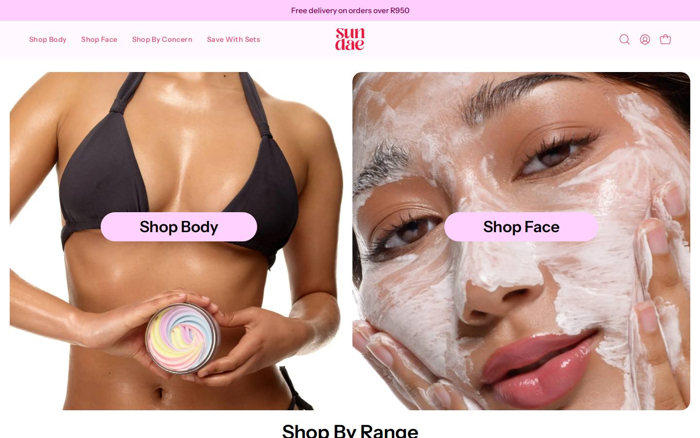 sundaeskinco.co.za homepage screenshot