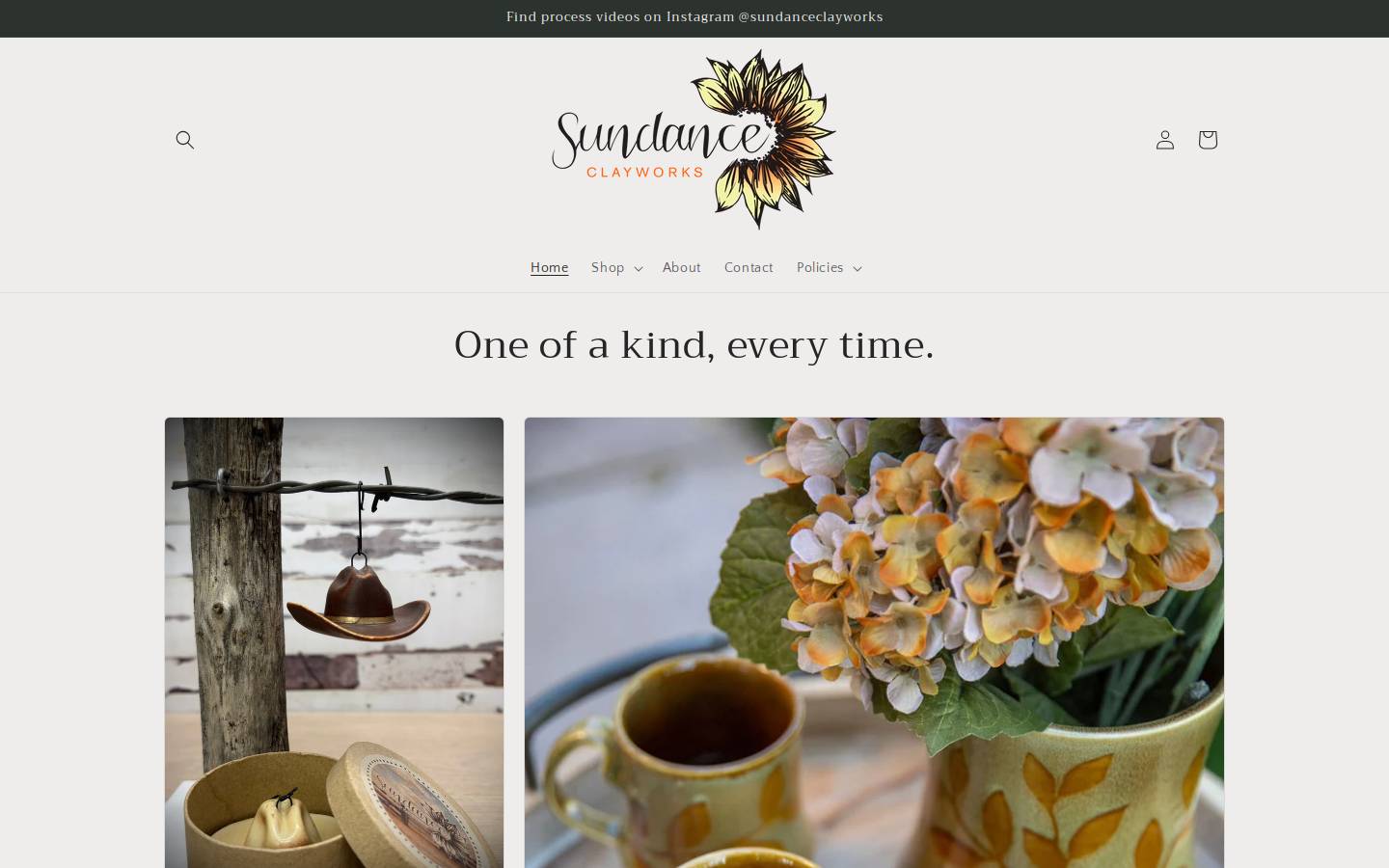 sundanceclayworks.com homepage screenshot
