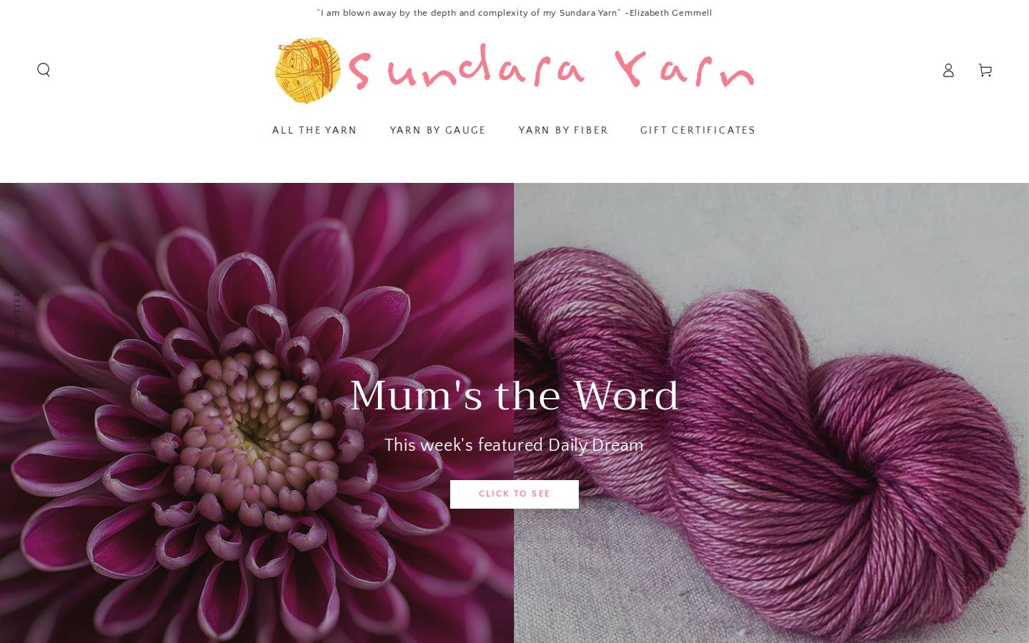 sundarayarn.com homepage screenshot