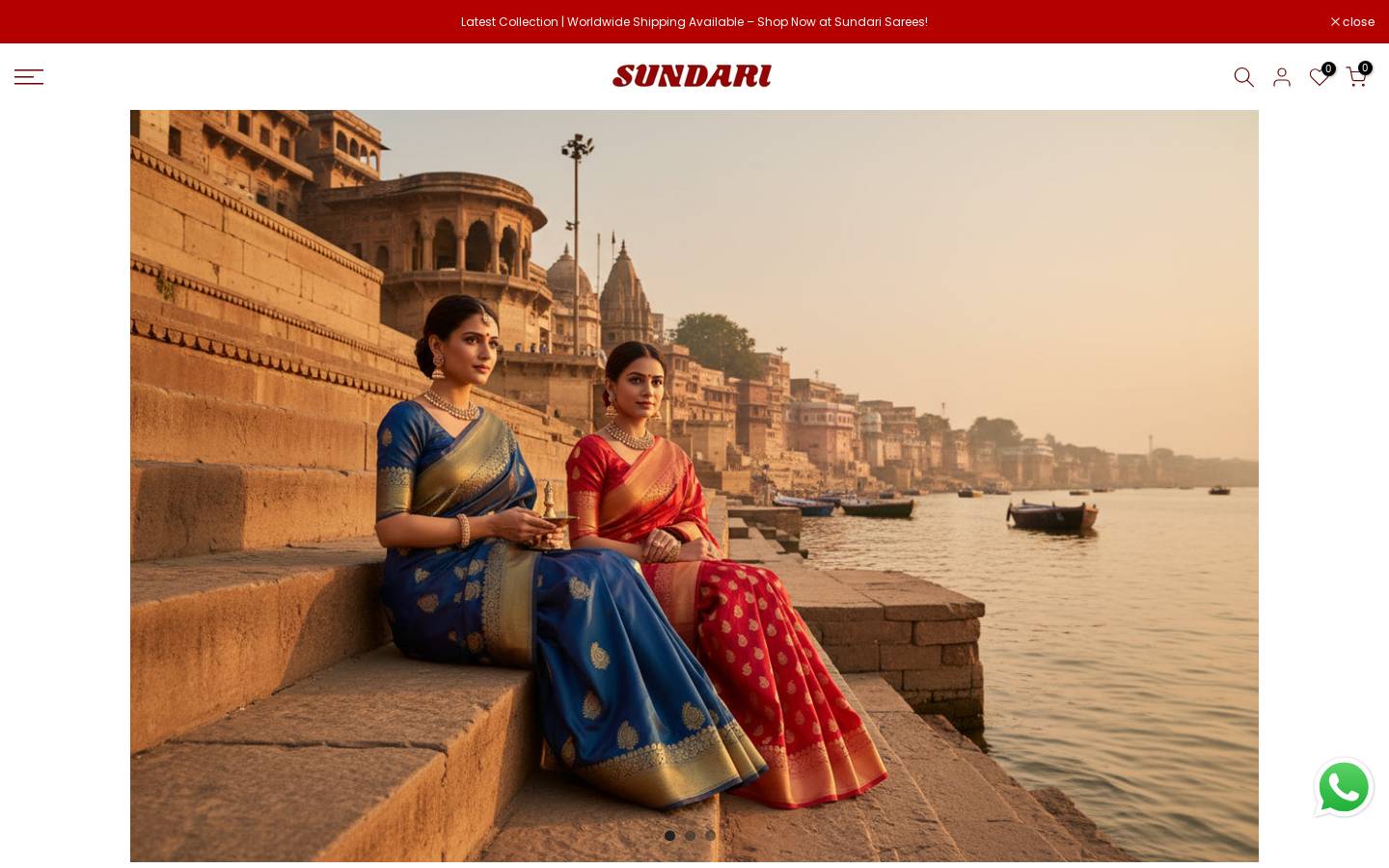 sundarisaree.com homepage screenshot