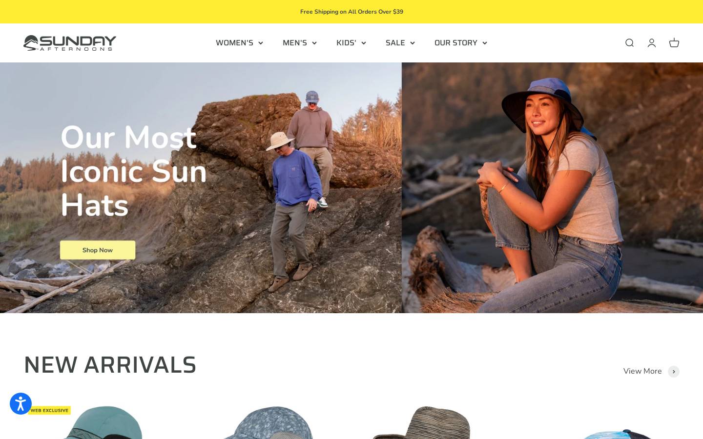 Sunday Afternoons homepage screenshot