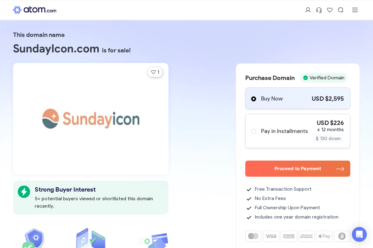 sundayicon.com homepage screenshot