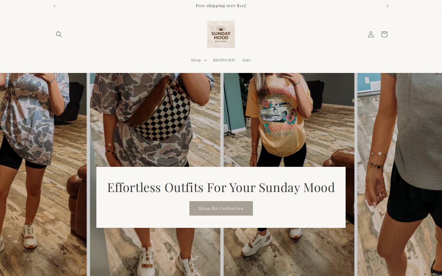 sundaymoodboutique.com homepage screenshot