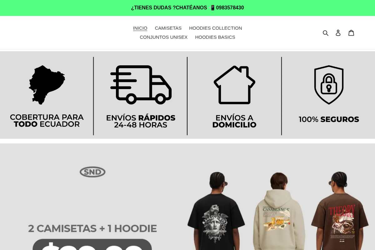 Sundays Ecuador homepage screenshot