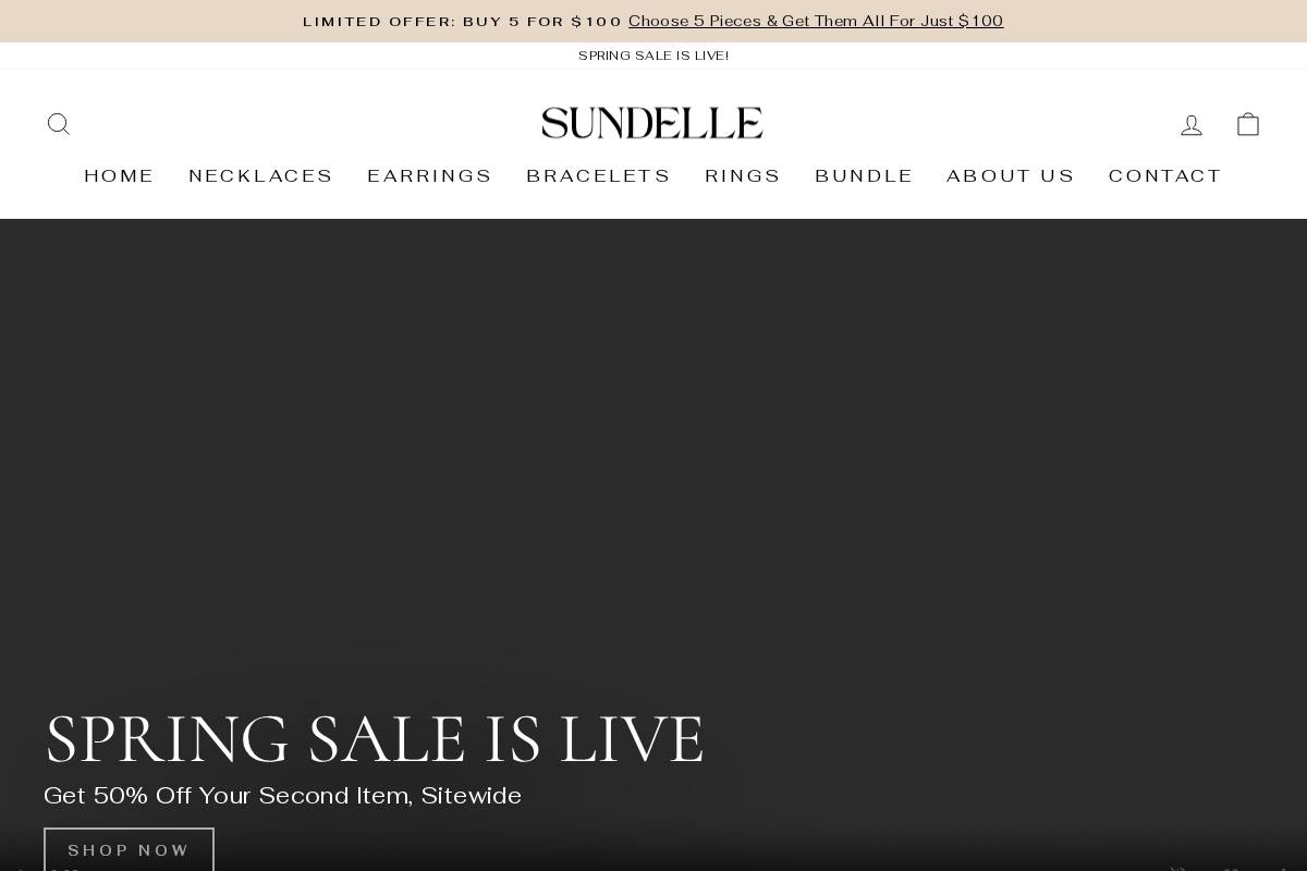 Sundelle homepage screenshot
