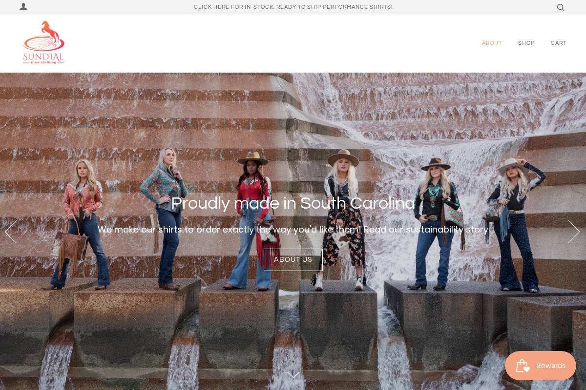 sundialshowclothing.com homepage screenshot