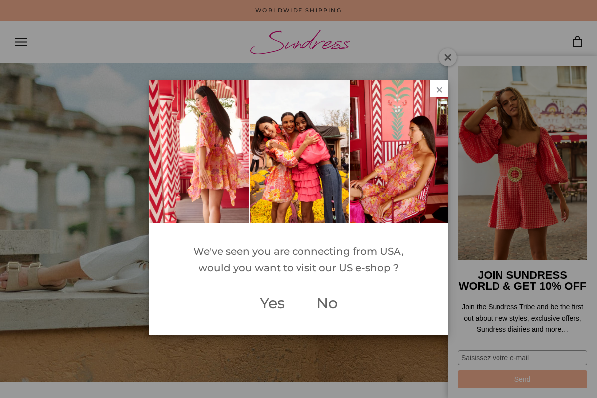 Sundress homepage screenshot