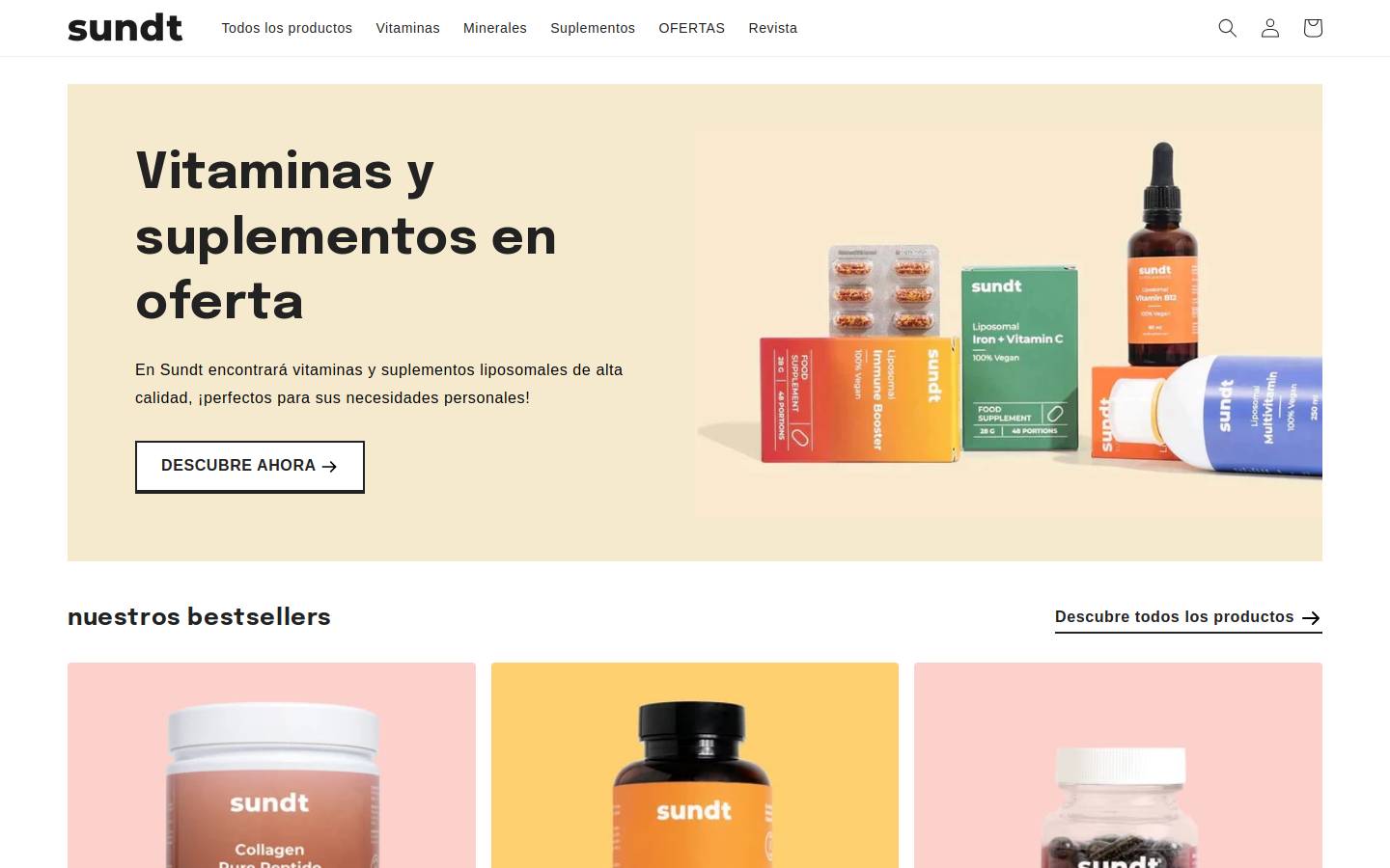 sundt.es homepage screenshot