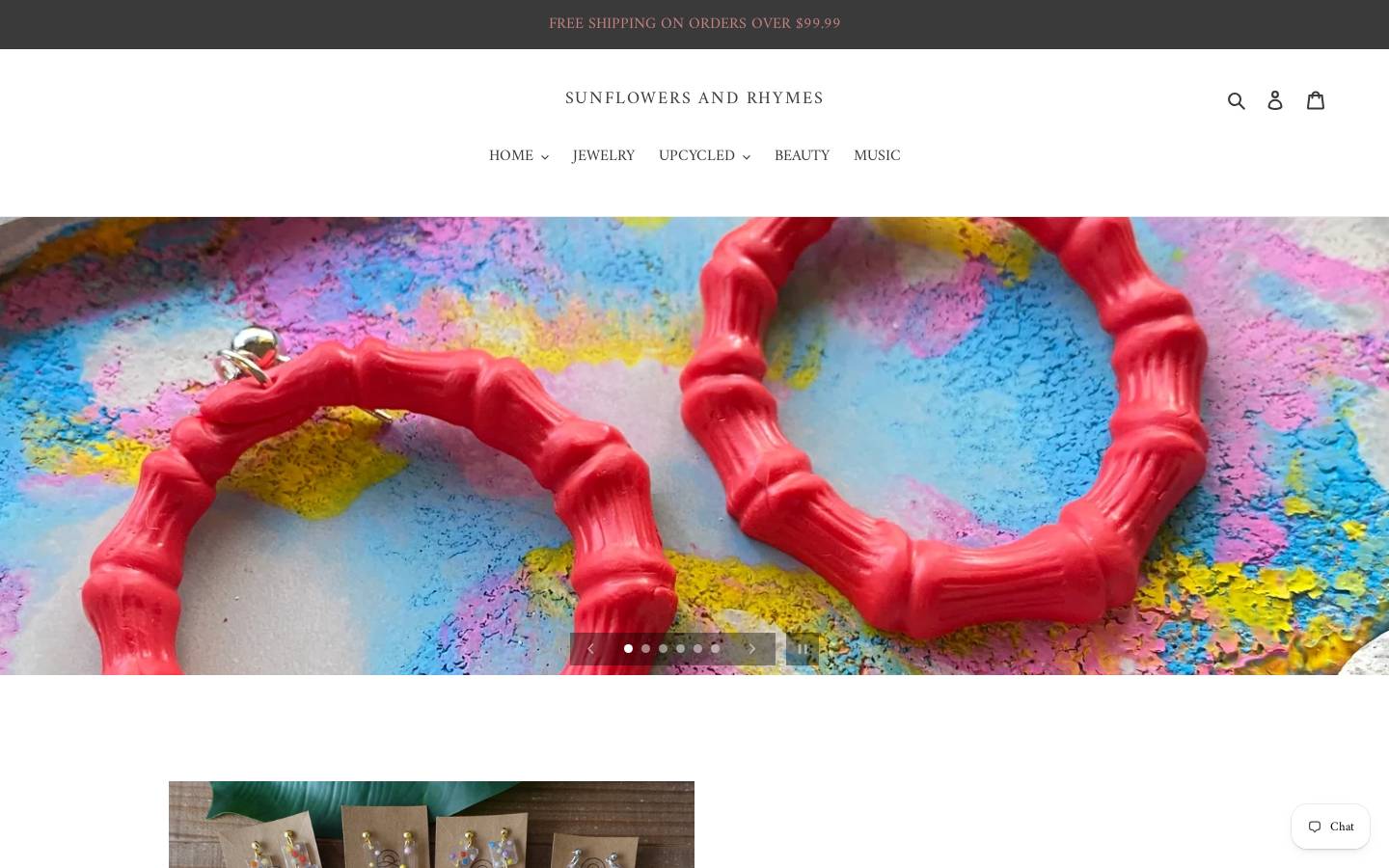sunflowersandrhymes.com homepage screenshot
