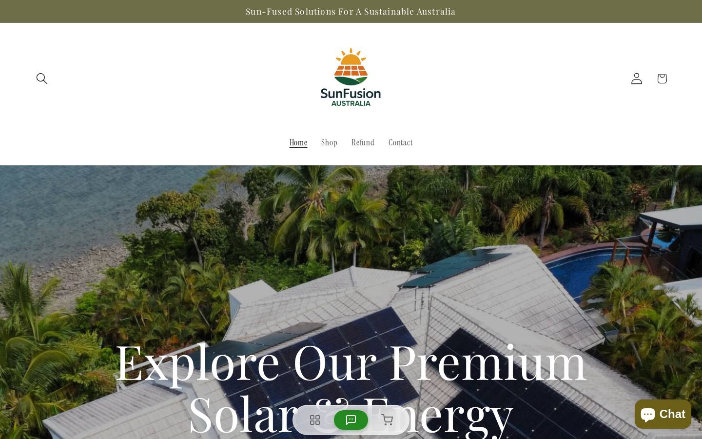 sunfusion.com.au homepage screenshot