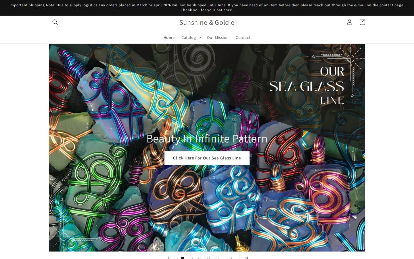 sungoldjewelry.com homepage screenshot