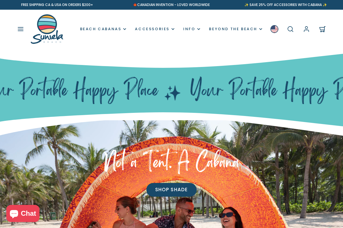 suniela.com homepage screenshot