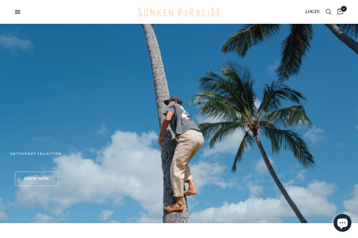 sunkenparadise.com homepage screenshot