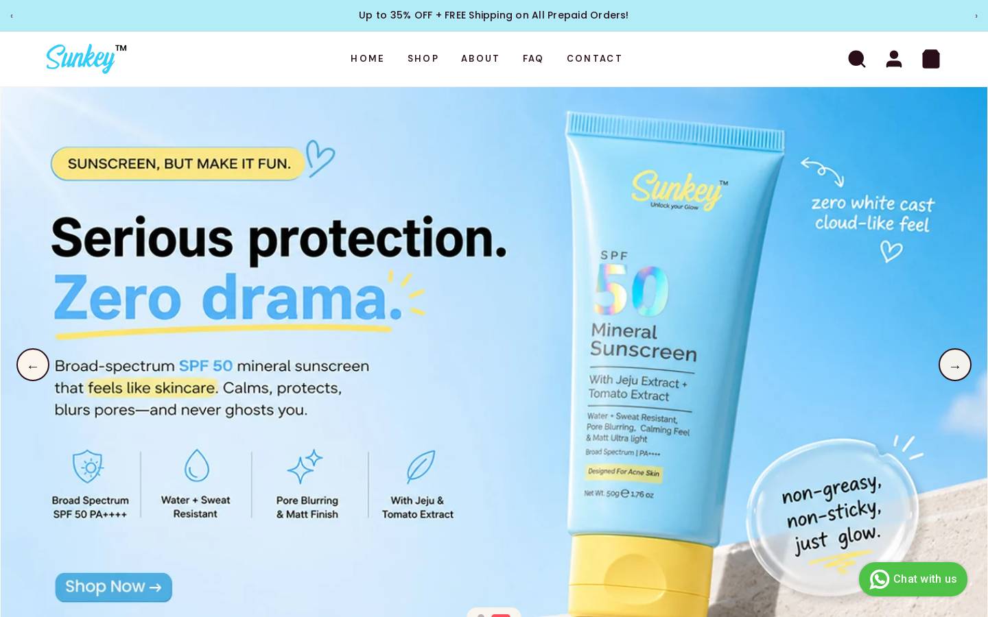 sunkey.in homepage screenshot