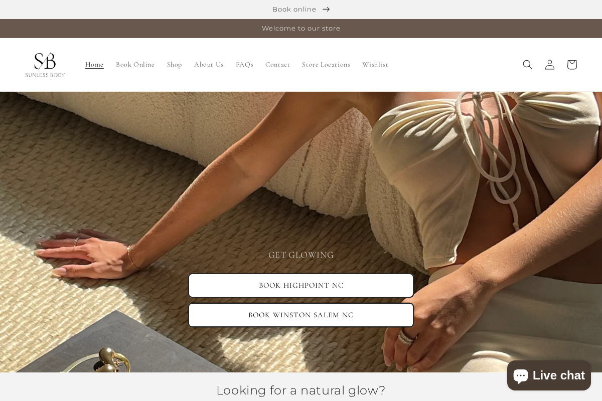 Sunless Body homepage screenshot