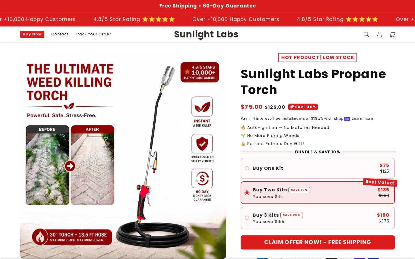 sunlightlabs.shop homepage screenshot