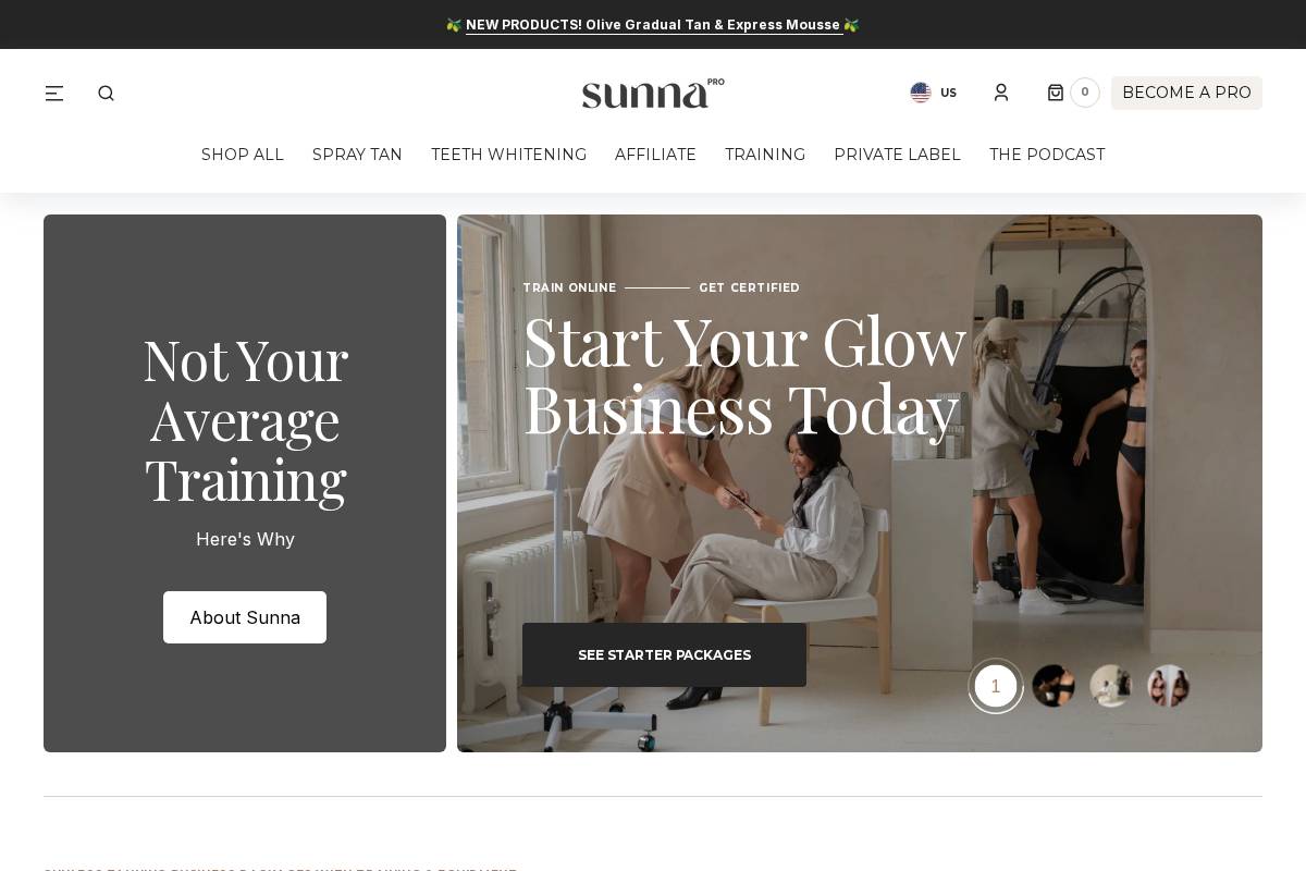 sunnapro.com homepage screenshot