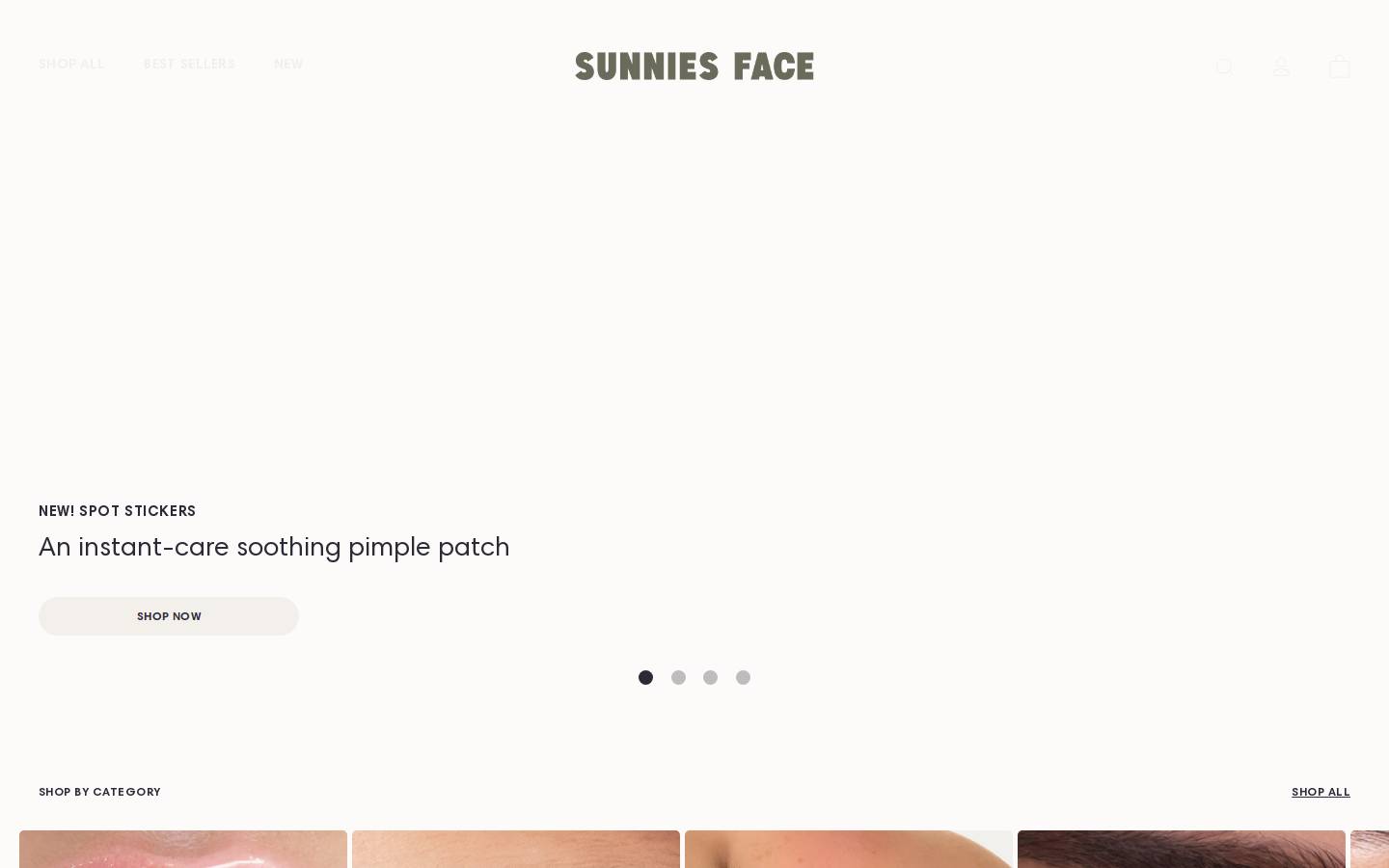Sunniesface homepage screenshot