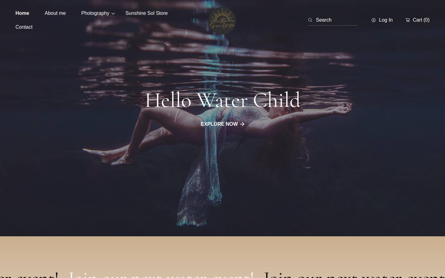 sunniwateradventures.com homepage screenshot