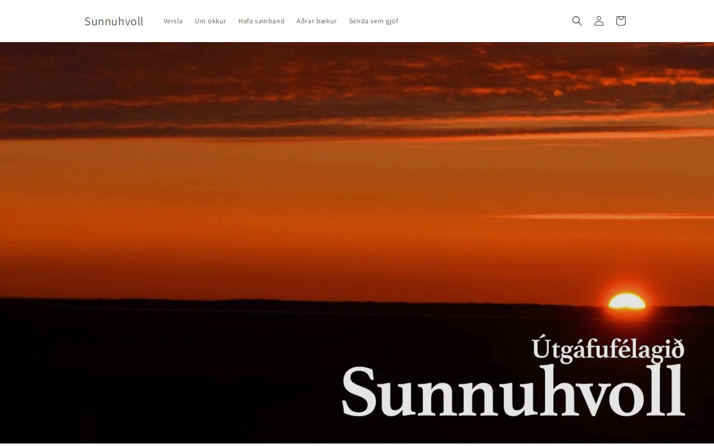 sunnuhvoll.com homepage screenshot