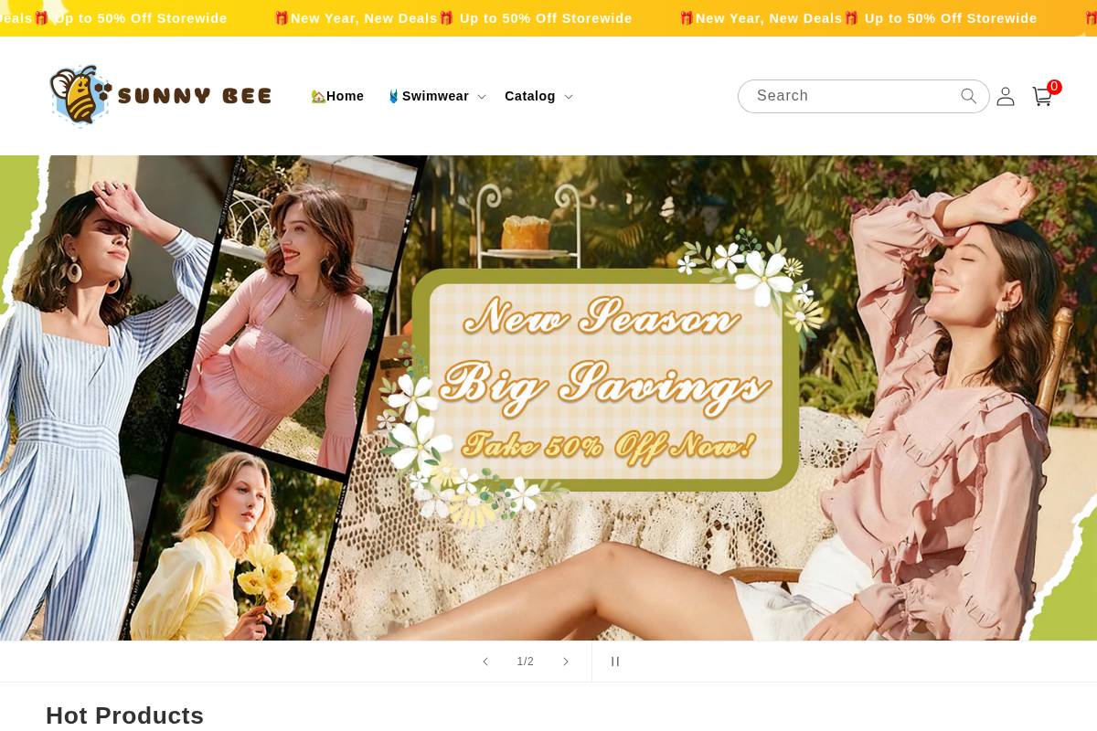 Sunny Bee homepage screenshot