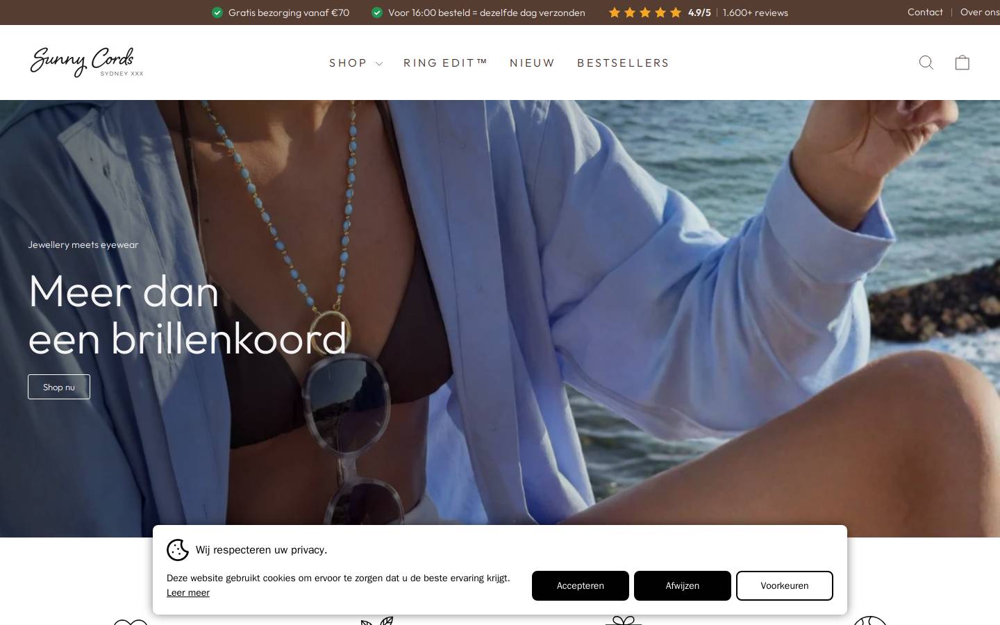 sunny-cords.nl homepage screenshot