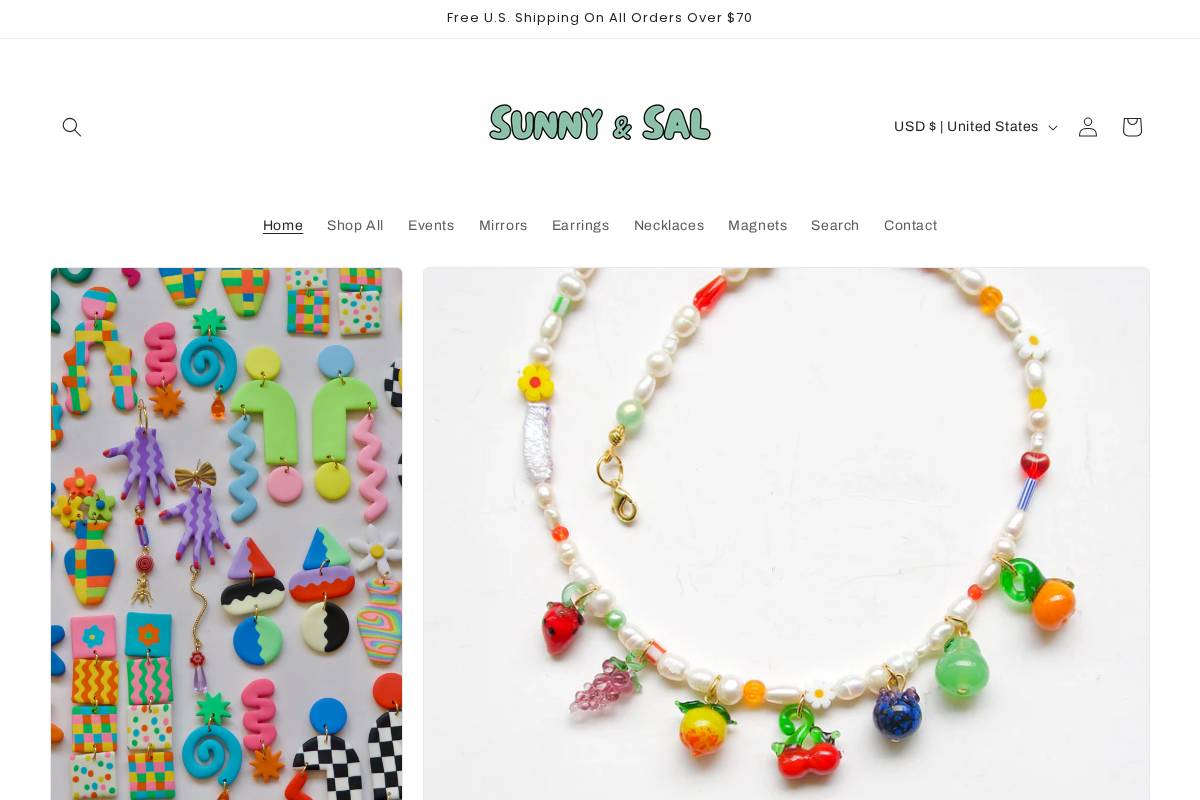 sunnyandsalstudio.com homepage screenshot