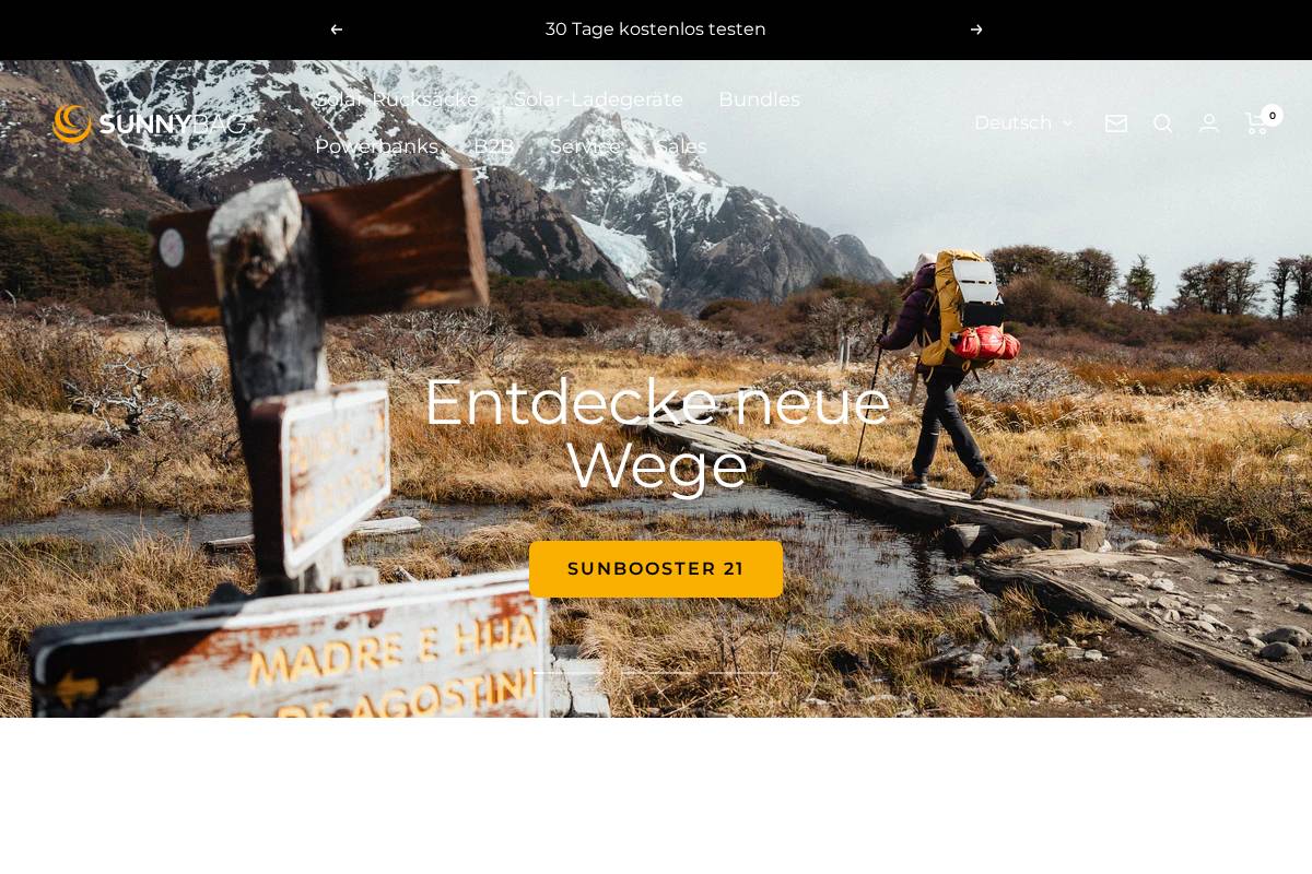 sunnybag.at homepage screenshot
