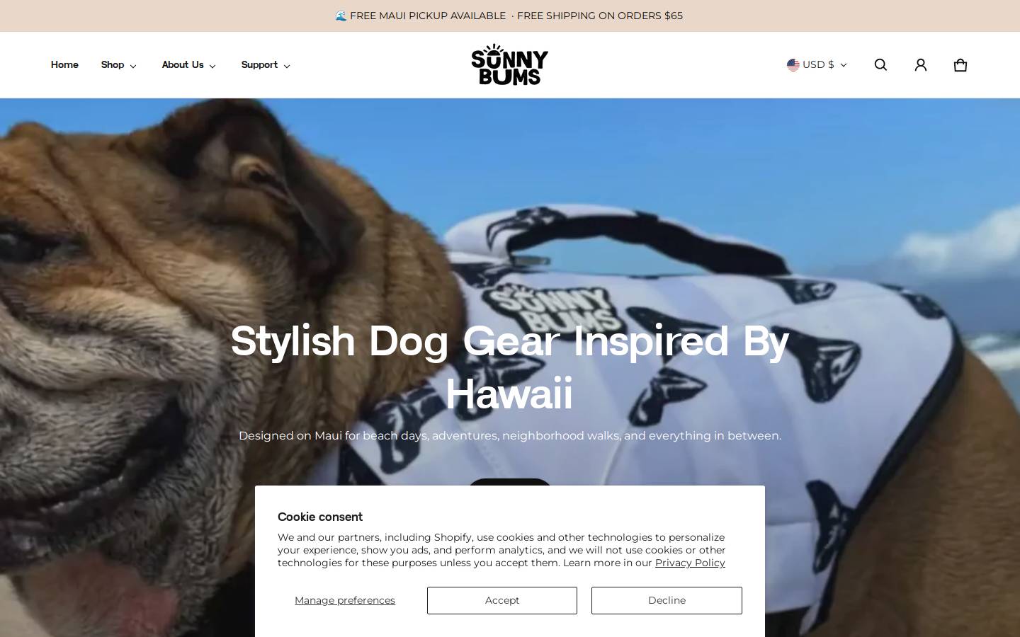 sunnybums.com homepage screenshot