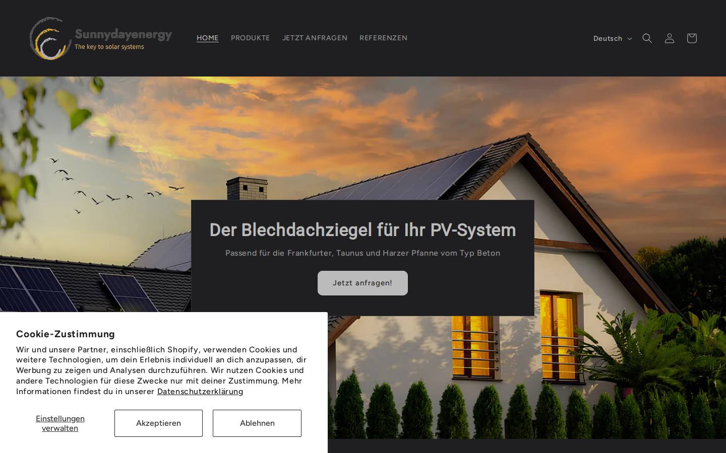 sunnydayenergy.de homepage screenshot