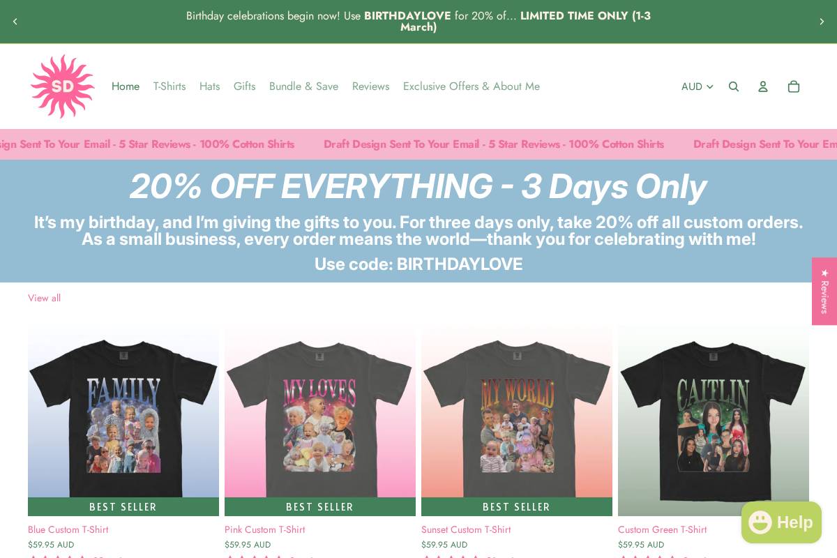 sunnydaysapparel.shop homepage screenshot