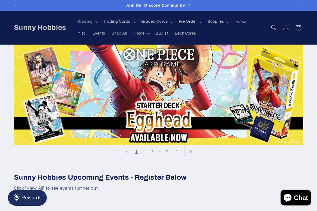 Sunny Hobbies homepage screenshot