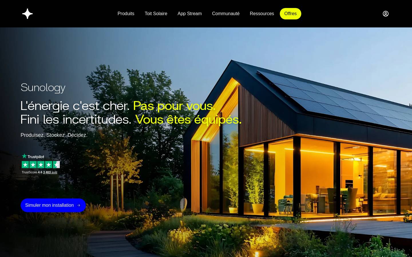 Sunology homepage screenshot